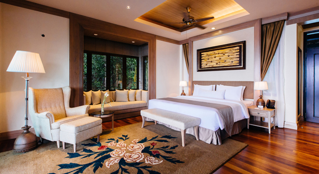One-bedroom villas with private balconies overlooking the sea